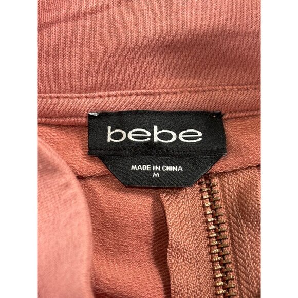 Bebe Womens Pullover Sweatshirt Medium Black/Ash Rose Cotton/Polyester Blend - Picture 4 of 12